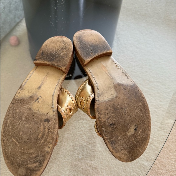 Jack Rogers Original Slip on Sandals in Gold - Women’s Size 8 - Picture 4 of 5